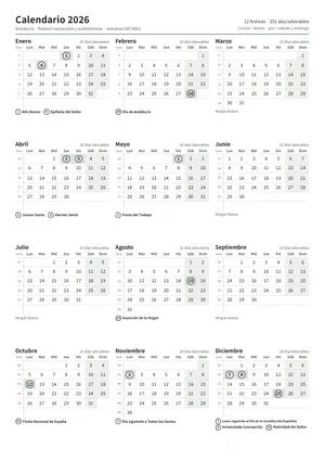 Primera página: Calendario anual A4 vertical (A4 vertical · 1 página · unos 67 KB)