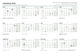 Primera página: Calendario anual A4 horizontal (A4 horizontal · 1 página · unos 166 KB)