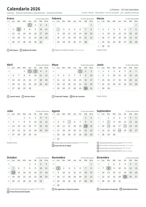 Primera página: Calendario anual A4 vertical (A4 vertical · 1 página · unos 98 KB)