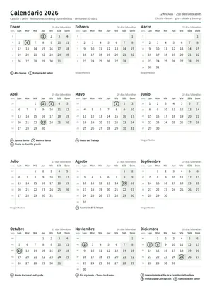 Primera página: Calendario anual A4 vertical (A4 vertical · 1 página · unos 67 KB)