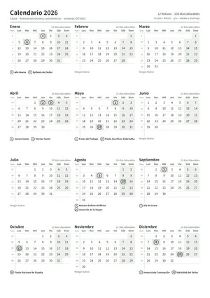 Primera página: Calendario anual A4 vertical (A4 vertical · 1 página · unos 68 KB)