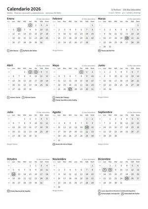 Primera página: Calendario anual A4 vertical (A4 vertical · 1 página · unos 67 KB)