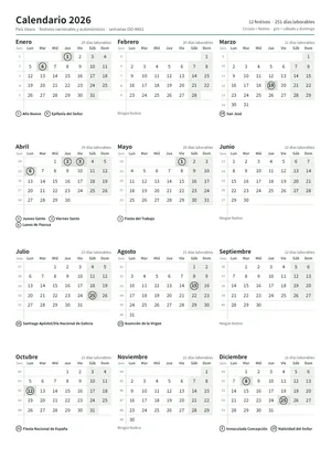 Primera página: Calendario anual A4 vertical (A4 vertical · 1 página · unos 68 KB)