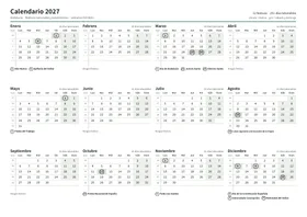 Primera página: Calendario anual A4 horizontal (A4 horizontal · 1 página · unos 66 KB)