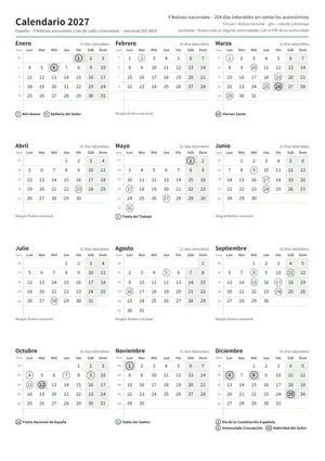 Primera página: Calendario anual A4 vertical (A4 vertical · 1 página · unos 154 KB)