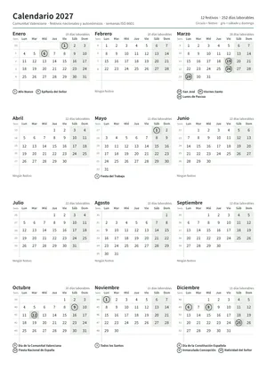 Primera página: Calendario anual A4 vertical (A4 vertical · 1 página · unos 67 KB)