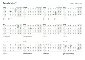 Primera página: Calendario anual A4 horizontal (A4 horizontal · 1 página · unos 67 KB)