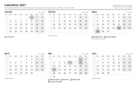 Première page : Calendrier semestriel A4 paysage (A4 paysage · 2 pages · env. 72 Ko)