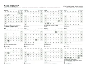 Première page : Calendrier annuel, format Lettre paysage (Lettre paysage · 1 page · environ 68 ko)