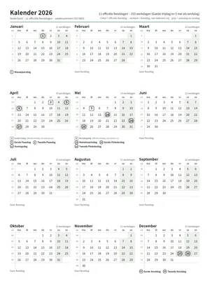 Eerste pagina: Jaarkalender A4 staand (A4 staand · 1 pagina · ca. 67 kB)