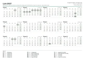 Xem trước: Lịch năm 1 trang (A4 ngang)