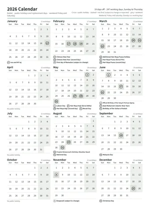 First page of the year calendar, A4 portrait (A4 portrait · 1 page · about 80 KB)