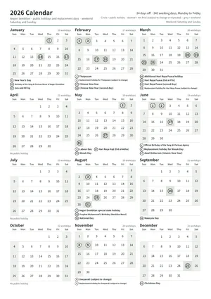 First page of the year calendar, A4 portrait (A4 portrait · 1 page · about 93 KB)
