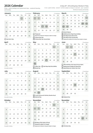 First page of the year calendar, A4 portrait (A4 portrait · 1 page · about 91 KB)