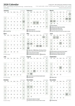First page of the year calendar, A4 portrait (A4 portrait · 1 page · about 91 KB)