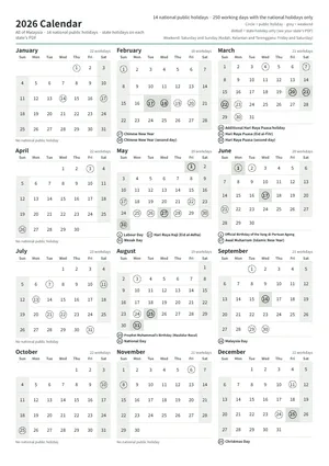 First page of the year calendar, A4 portrait (A4 portrait · 1 page · about 199 KB)