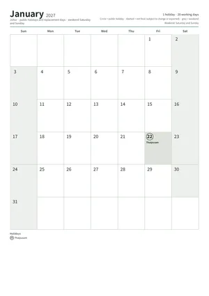 First page of the monthly calendar, A4 (12 pages) (A4 portrait · 12 pages · about 137 KB)
