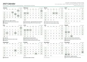 First page of the year calendar, A4 landscape (A4 landscape · 1 page · about 104 KB)