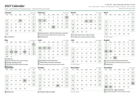 First page of the year calendar, A4 landscape (A4 landscape · 1 page · about 104 KB)