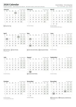 First page of the year calendar, A4 portrait (A4 portrait · 1 page · about 63 KB)