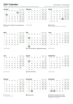 First page of the year calendar, A4 portrait (A4 portrait · 1 page · about 71 KB)